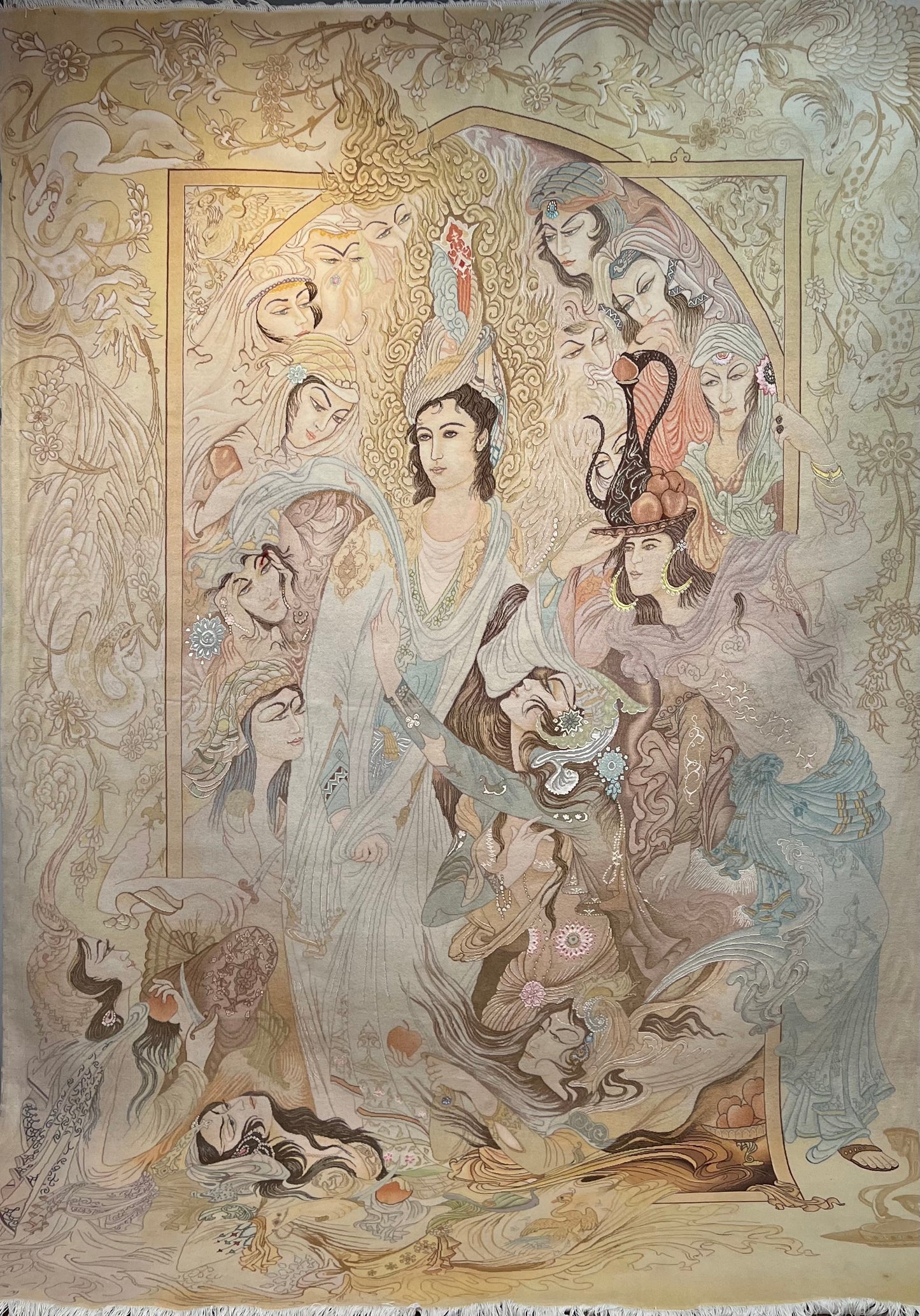 TABRIZ RUG  (60 RAJ) JOSEPH AND ZULEIKHA (POTIPHAR,S WIFE) LIMITED EDITION