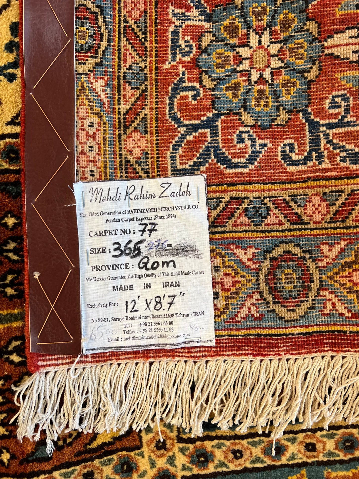 QOM RUG LAMB WOOL ( UNIQUE BY PATTERN) GOLESTAN