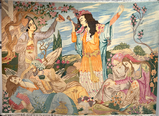 TABRIZ RUG MINIATURE PICTURE  OLD( OMAR KHAYYAM-HAFEZ - SAADI) 6