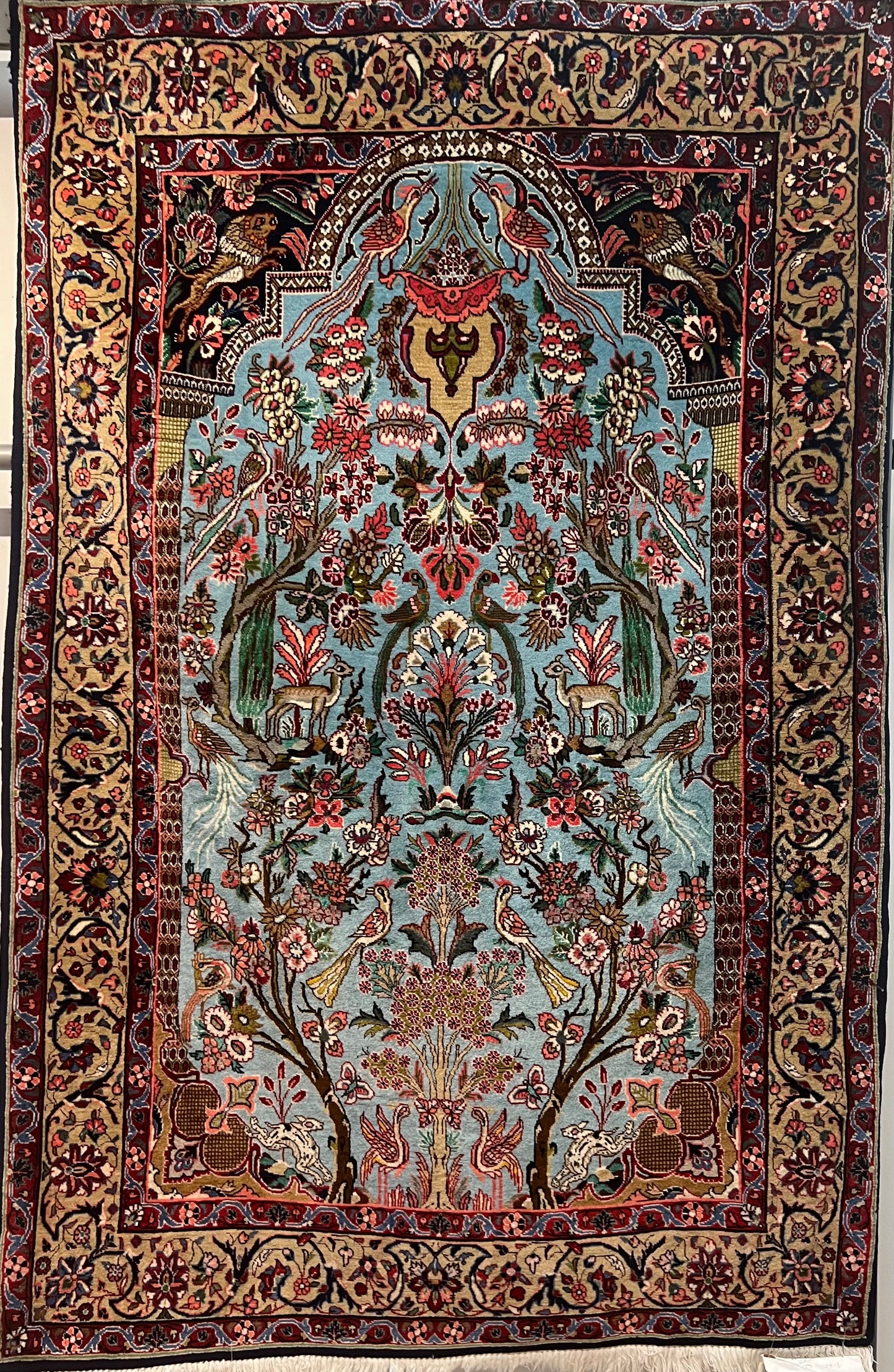 BIJAR RUG MEHRABI BAGH E BEHESHT OLD