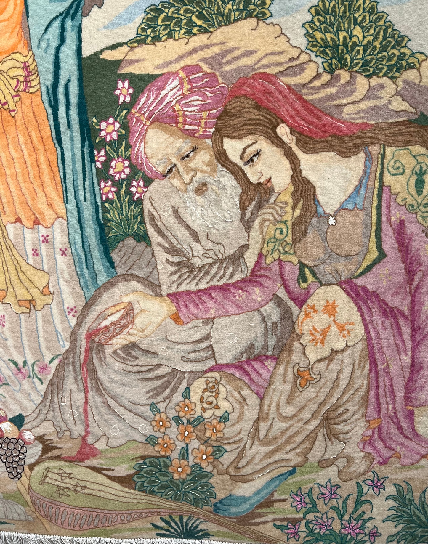 TABRIZ RUG MINIATURE PICTURE  OLD( OMAR KHAYYAM-HAFEZ - SAADI) 6