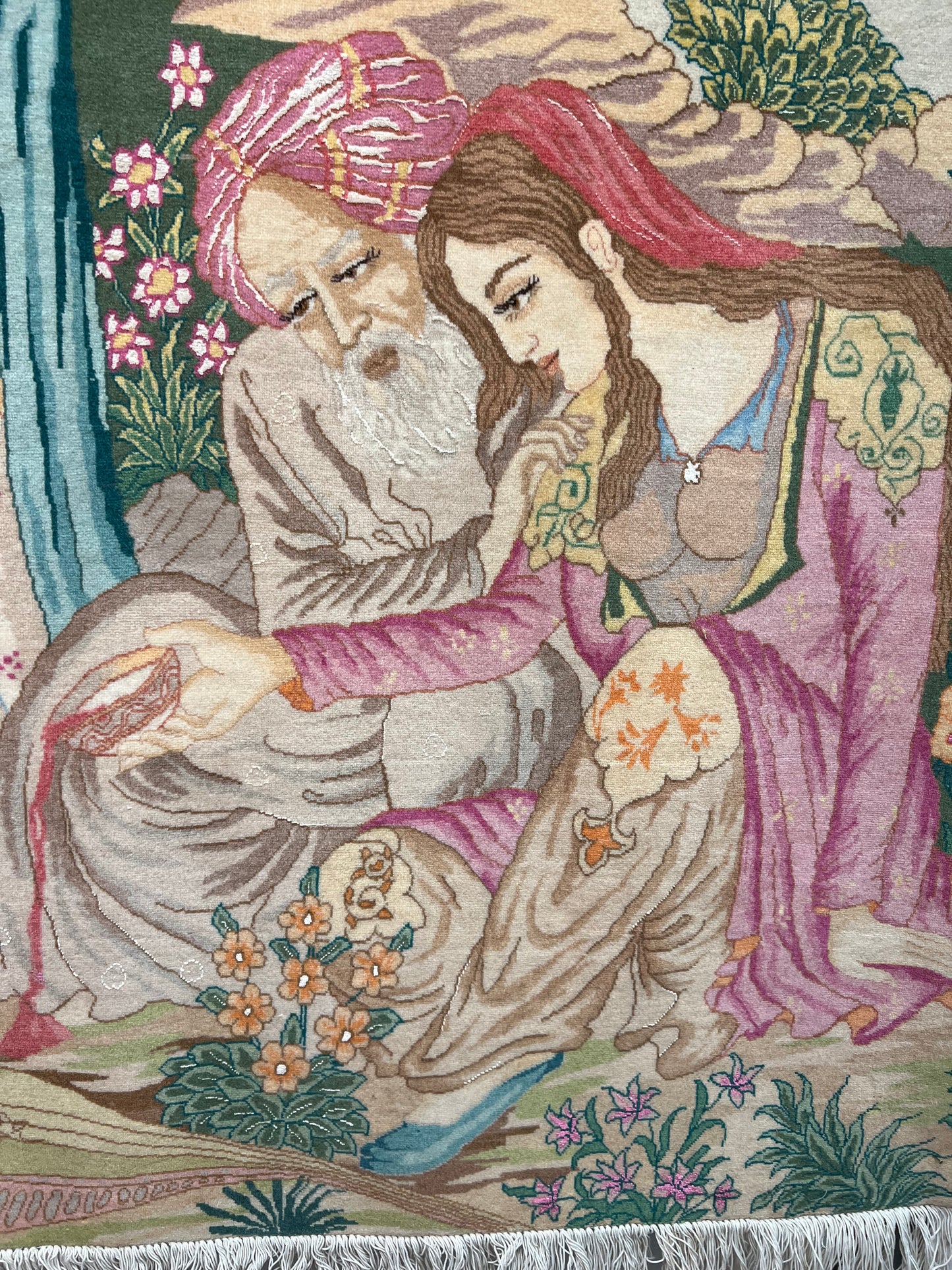 TABRIZ RUG MINIATURE PICTURE  OLD( OMAR KHAYYAM-HAFEZ - SAADI) 6