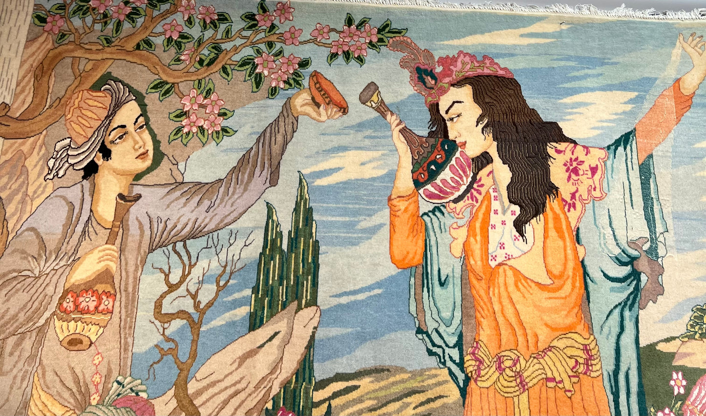 TABRIZ RUG MINIATURE PICTURE  OLD( OMAR KHAYYAM-HAFEZ - SAADI) 6