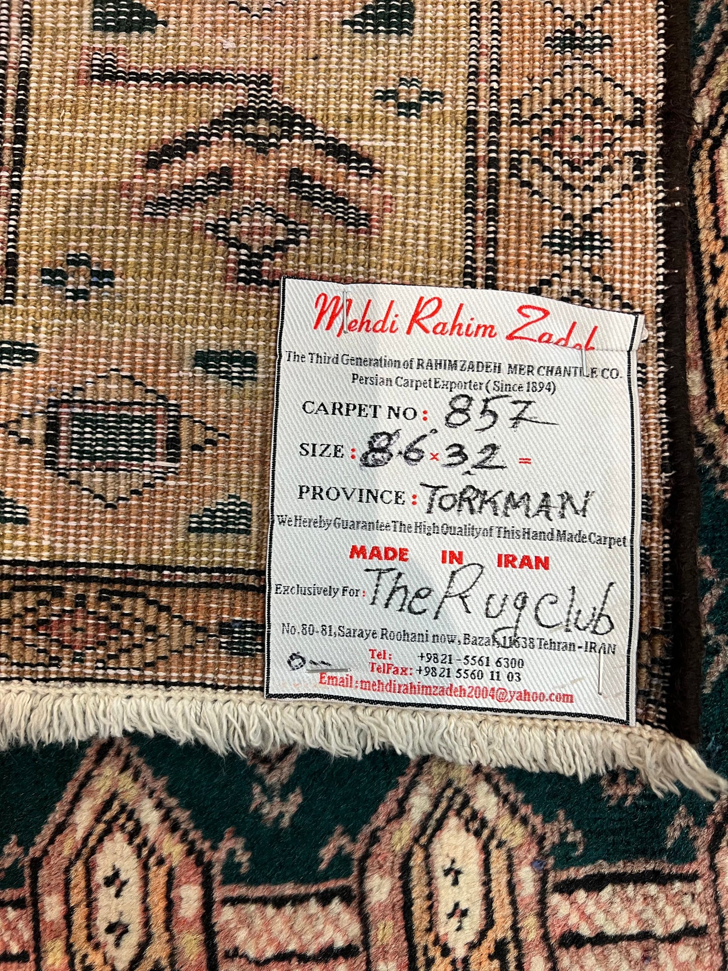 TURKMAN RUG GONBAD KAVOOS IRAN