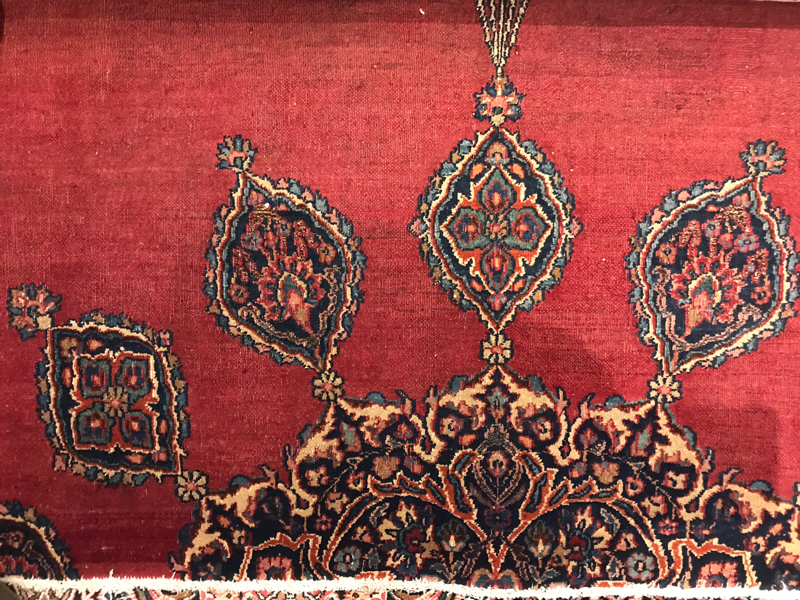 MASHAD RUG AMOOGHLI A RUG RESCUED FROM THE 2nd WORLD WAR IN WEST BERLIN (GERMANY) 111