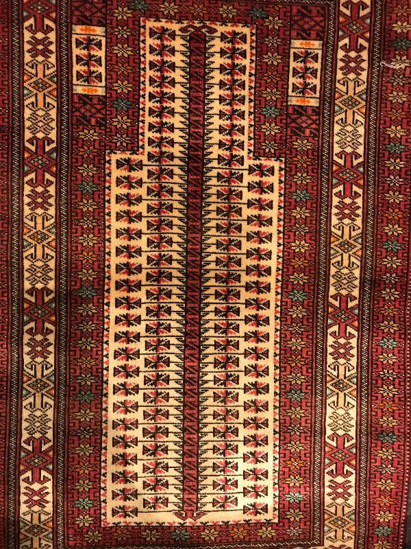 TURKMAN VERY FINE PRAYER RUG