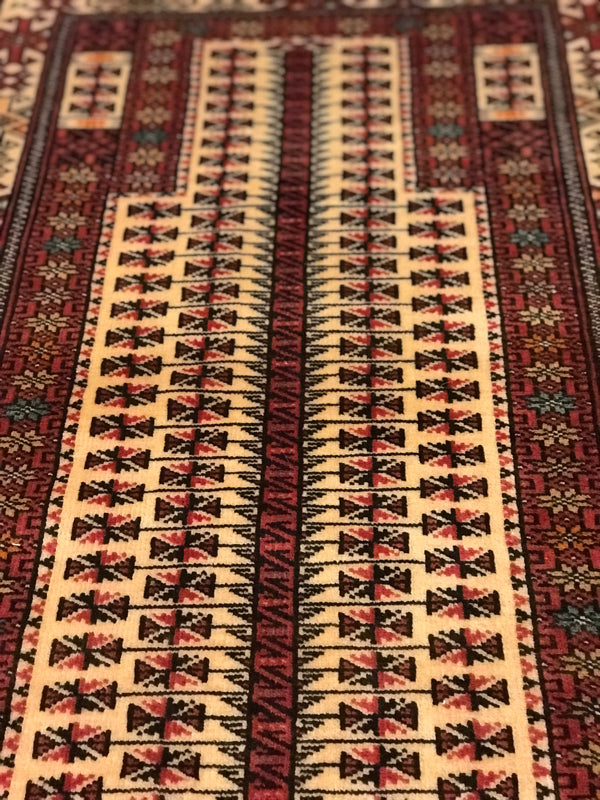 TURKMAN VERY FINE PRAYER RUG