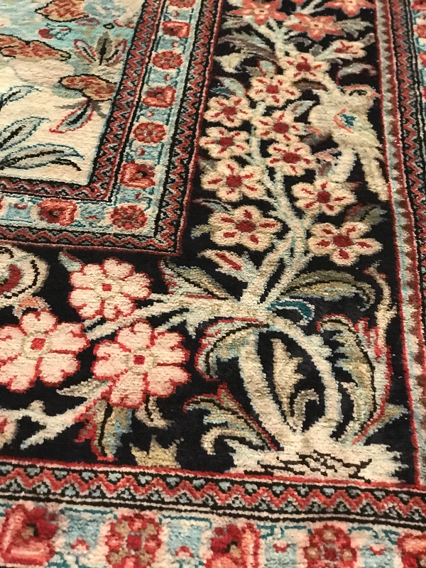 QOM SILK RUG MEHRABI DERAKHTI OLD 43