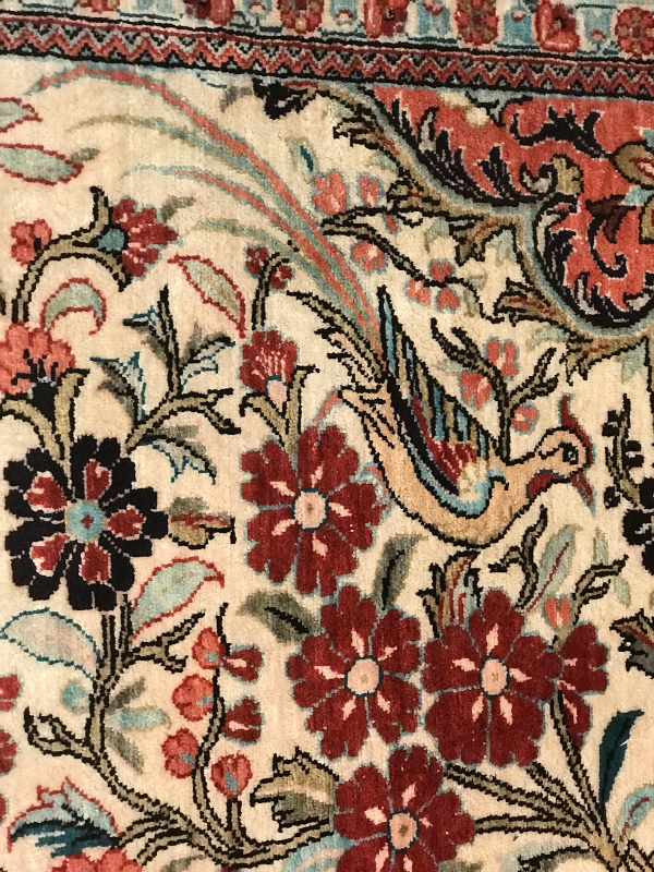 QOM SILK RUG MEHRABI DERAKHTI OLD 43