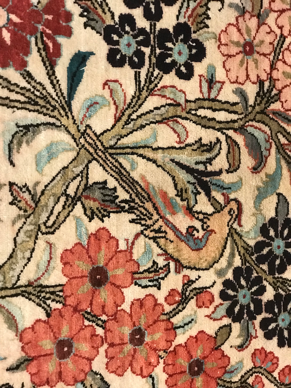 QOM SILK RUG MEHRABI DERAKHTI OLD 43