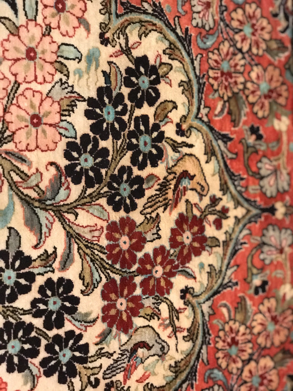 QOM SILK RUG MEHRABI DERAKHTI OLD 43