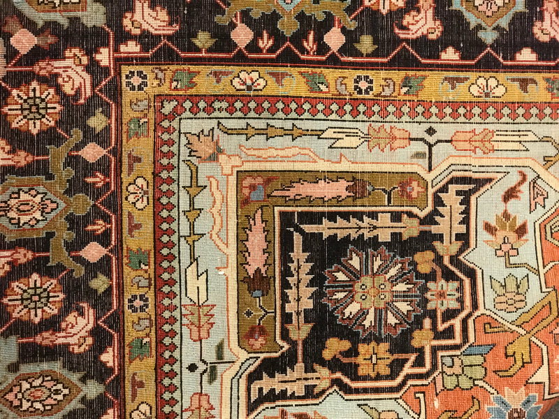 TABRIZ %100 SILK , FOUNDATION SILK ,UNIQUE ON  HERIZ PATTERN (       GEOMETRIC PATTERN )) 778