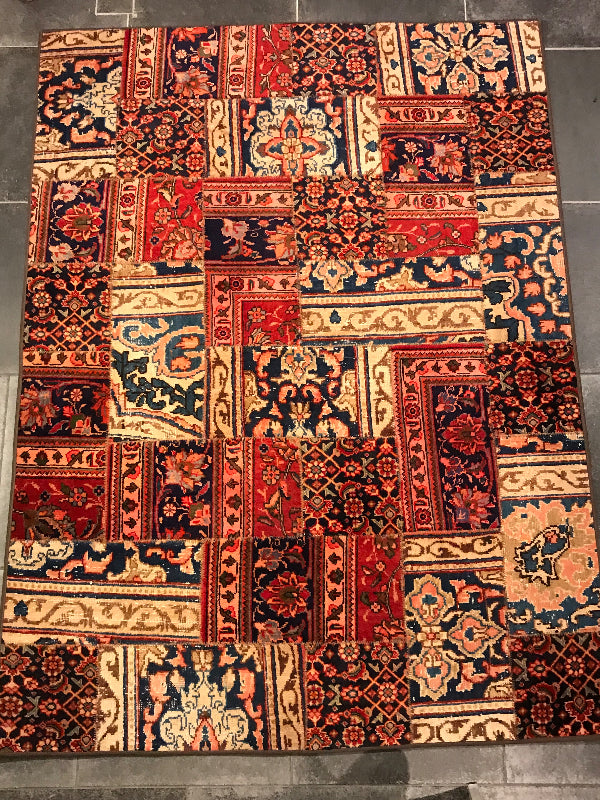 PATCHWORK RUG HAND MADE PERSIAN