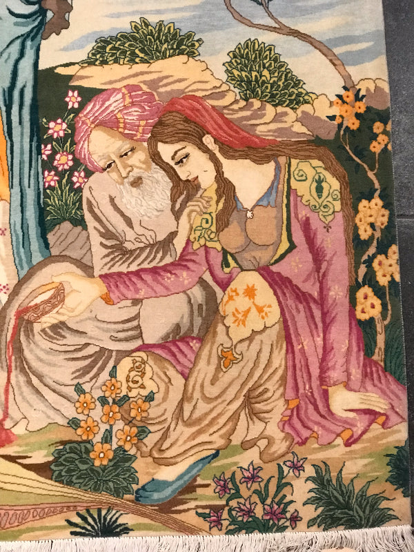TABRIZ RUG MINIATURE PICTURE  OLD( OMAR KHAYYAM-HAFEZ - SAADI) 6