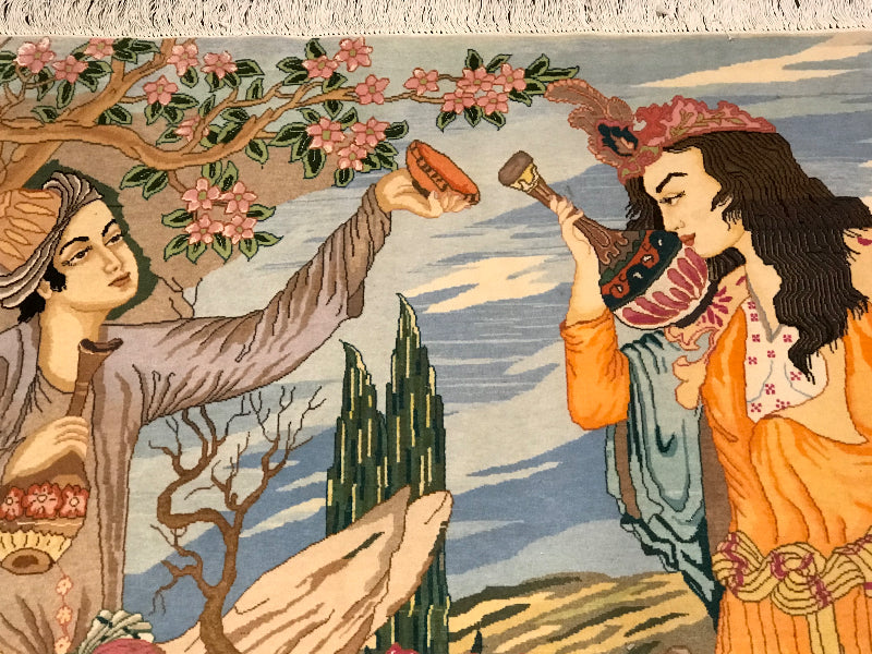 TABRIZ RUG MINIATURE PICTURE  OLD( OMAR KHAYYAM-HAFEZ - SAADI) 6