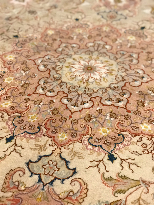 TABRIZ 60 RAJ (460 KNOTS PER SQ INCHES) FINE LAMB WOOL AND SILK ON COTTON 779