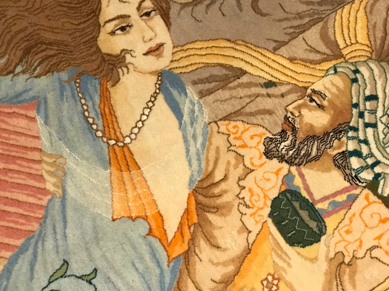 TABRIZ RUG MINIATURE PICTURE  OLD( OMAR KHAYYAM-HAFEZ - SAADI) 6