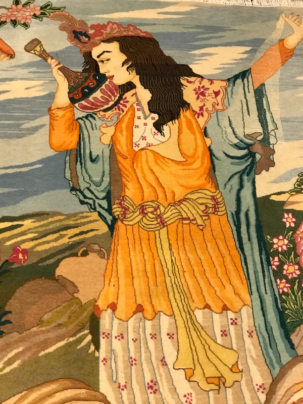 TABRIZ RUG MINIATURE PICTURE  OLD( OMAR KHAYYAM-HAFEZ - SAADI) 6