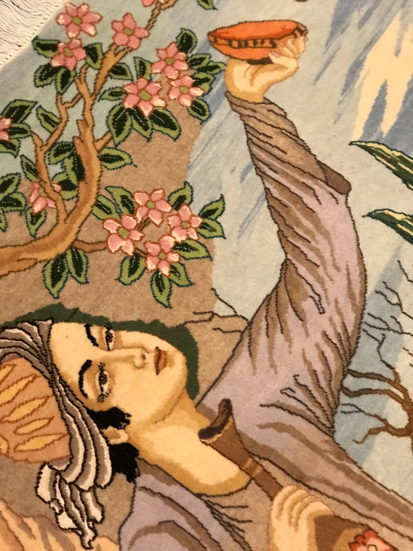 TABRIZ RUG MINIATURE PICTURE  OLD( OMAR KHAYYAM-HAFEZ - SAADI) 6