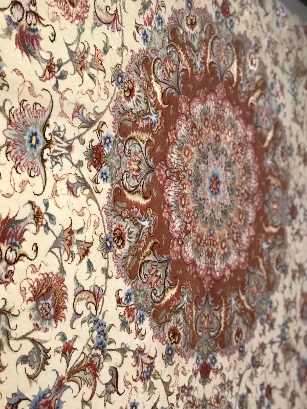 TABRIZ RUG  OLIA -FOUNDAATION SILK WITH 9 COLOURS OF SILK (60 RAJ)