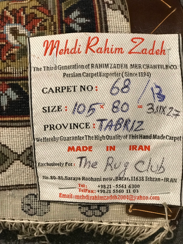 TABRIZ (60 RAJ EXCLUSIVELY FOR THE RUG CLUB)