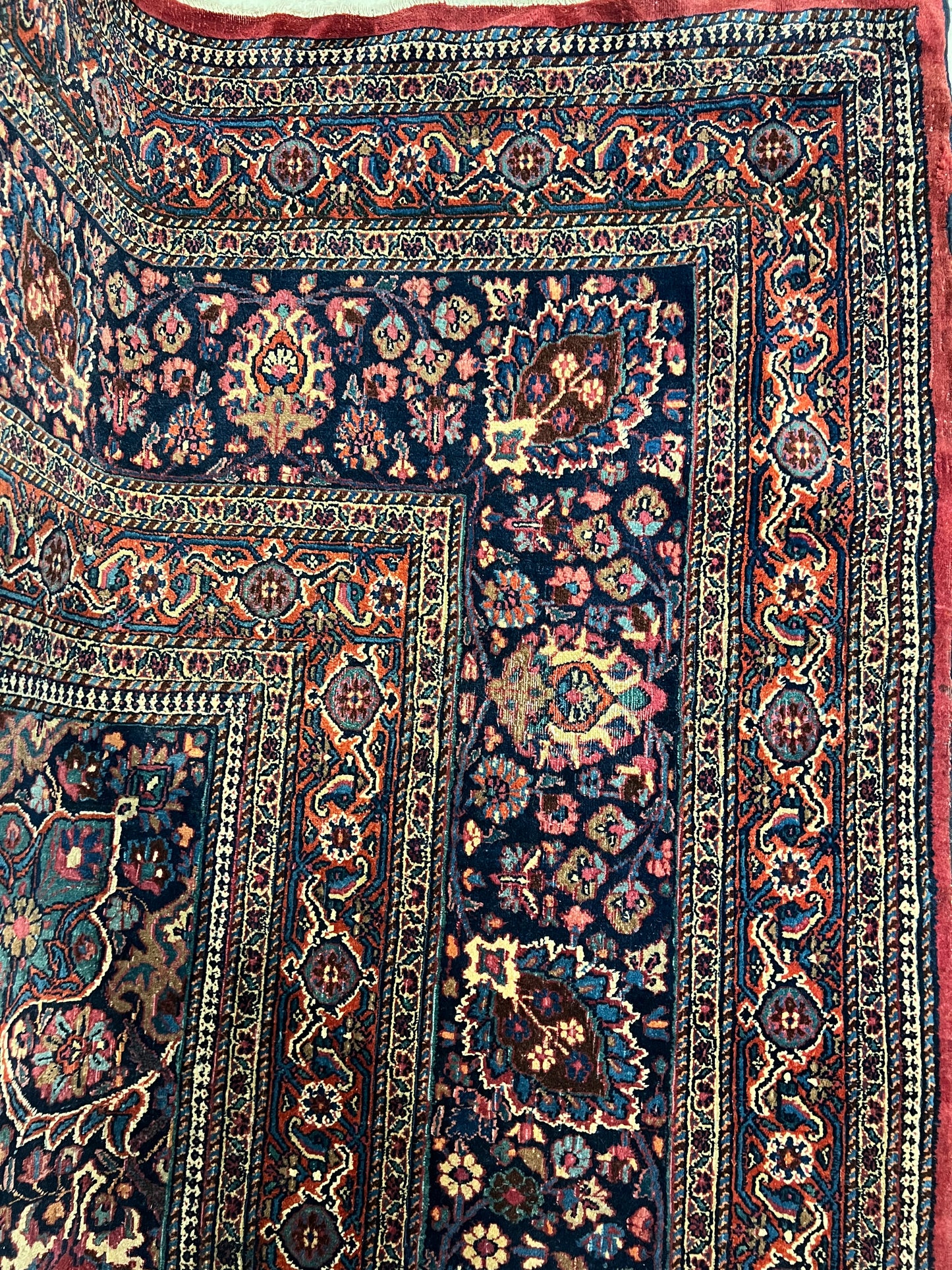 MASHAD RUG AMOOGHLI A RUG RESCUED FROM THE 2nd WORLD WAR IN WEST BERLIN (GERMANY) 111