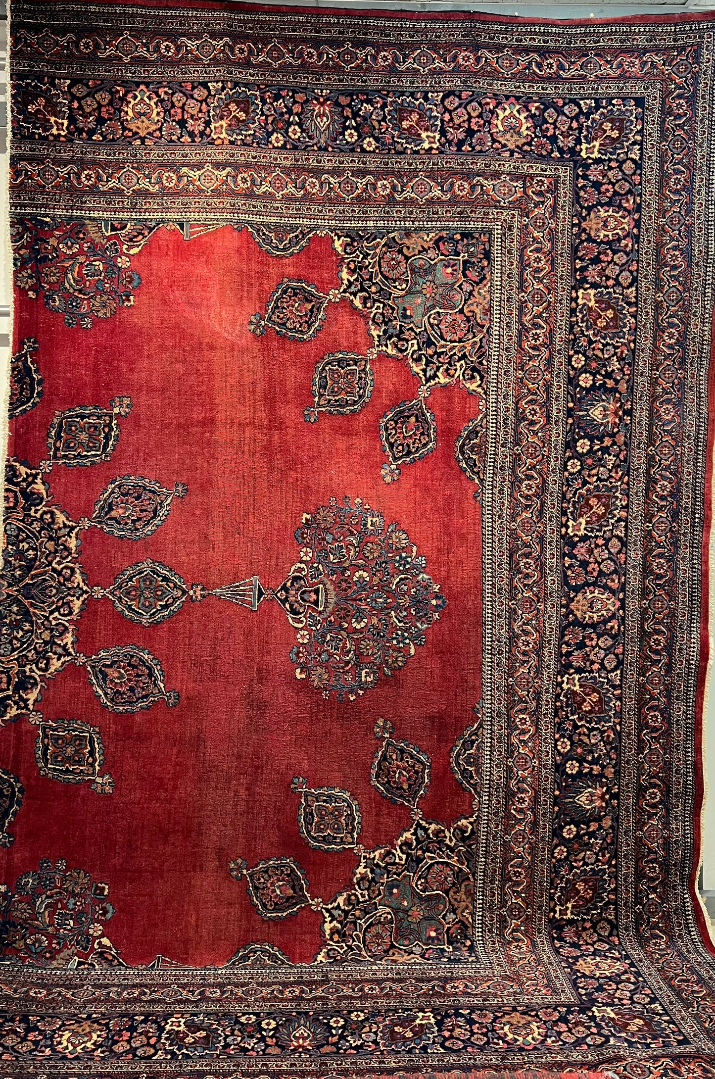 MASHAD RUG AMOOGHLI A RUG RESCUED FROM THE 2nd WORLD WAR IN WEST BERLIN (GERMANY) 111