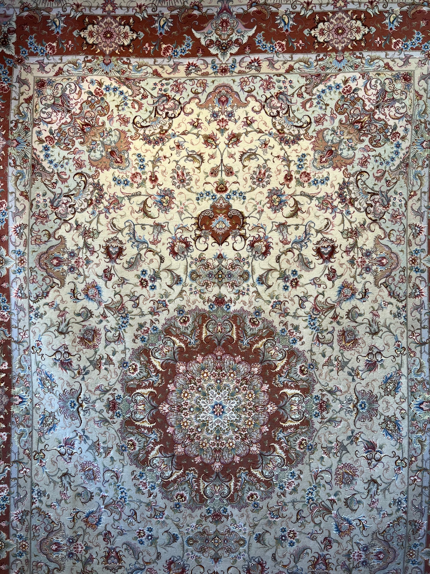 TABRIZ RUG  OLIA -FOUNDAATION SILK WITH 9 COLOURS OF SILK (60 RAJ)