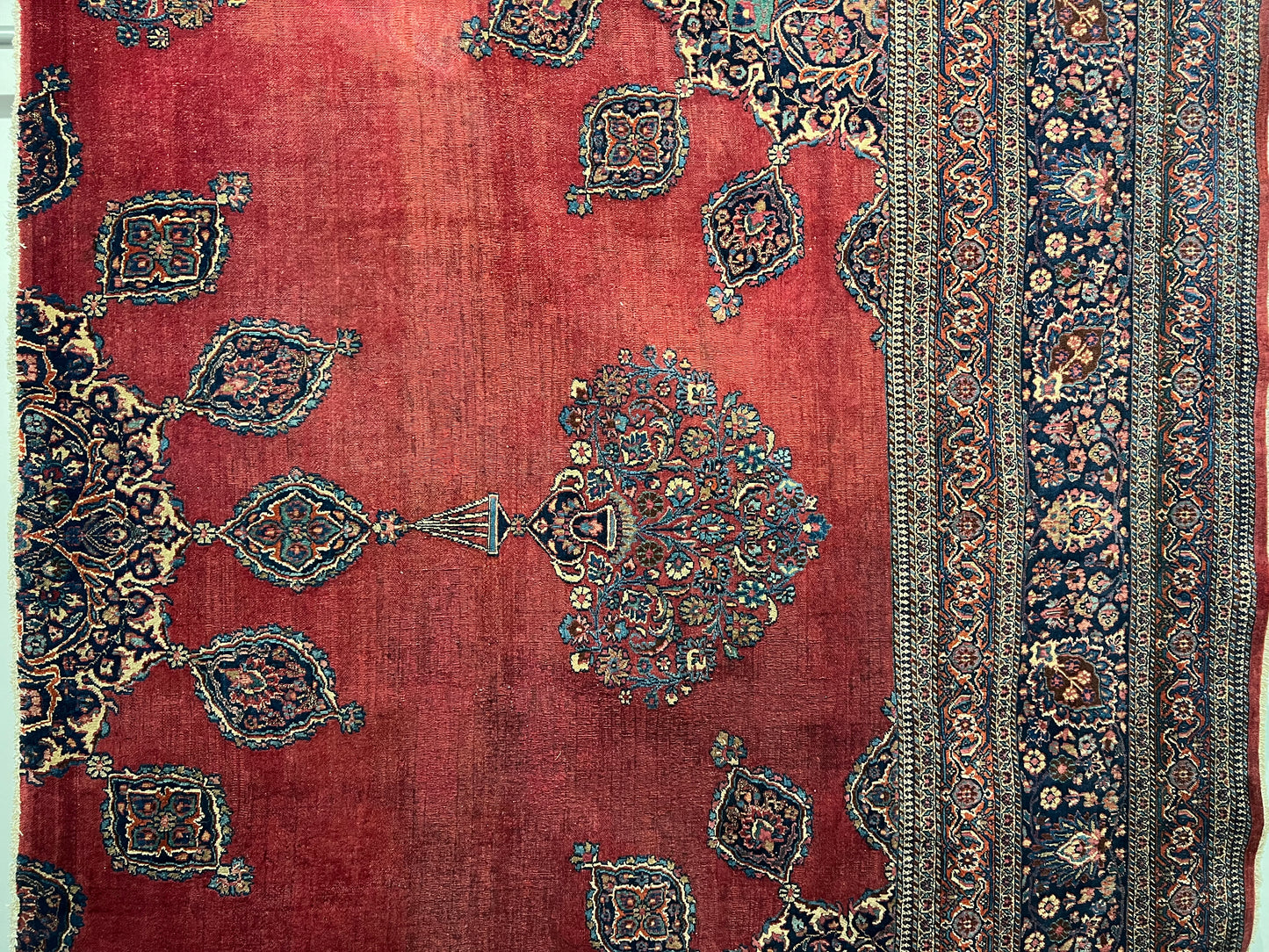 MASHAD RUG AMOOGHLI A RUG RESCUED FROM THE 2nd WORLD WAR IN WEST BERLIN (GERMANY) 111