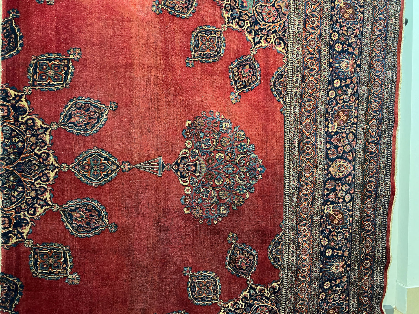 MASHAD RUG AMOOGHLI A RUG RESCUED FROM THE 2nd WORLD WAR IN WEST BERLIN (GERMANY) 111