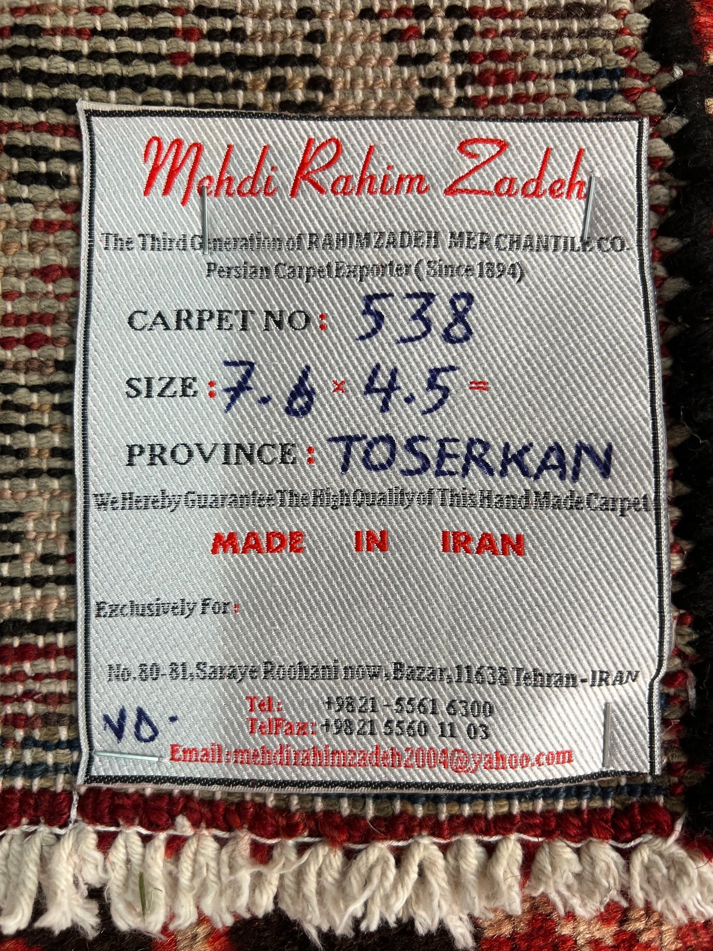 TOYSERKAN RUG