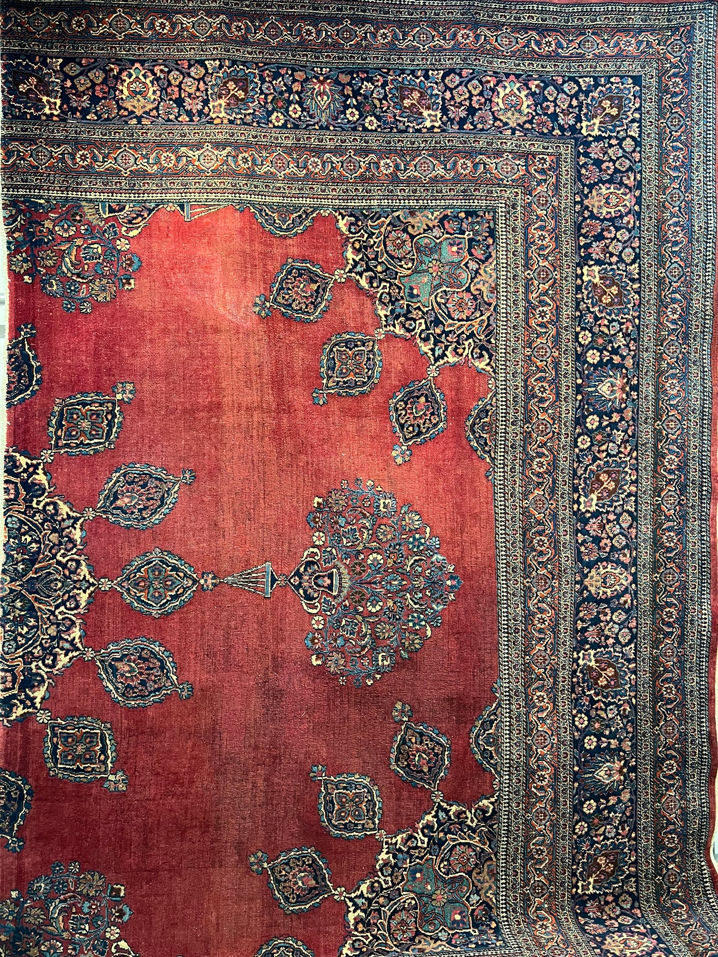 MASHAD RUG AMOOGHLI A RUG RESCUED FROM THE 2nd WORLD WAR IN WEST BERLIN (GERMANY) 111