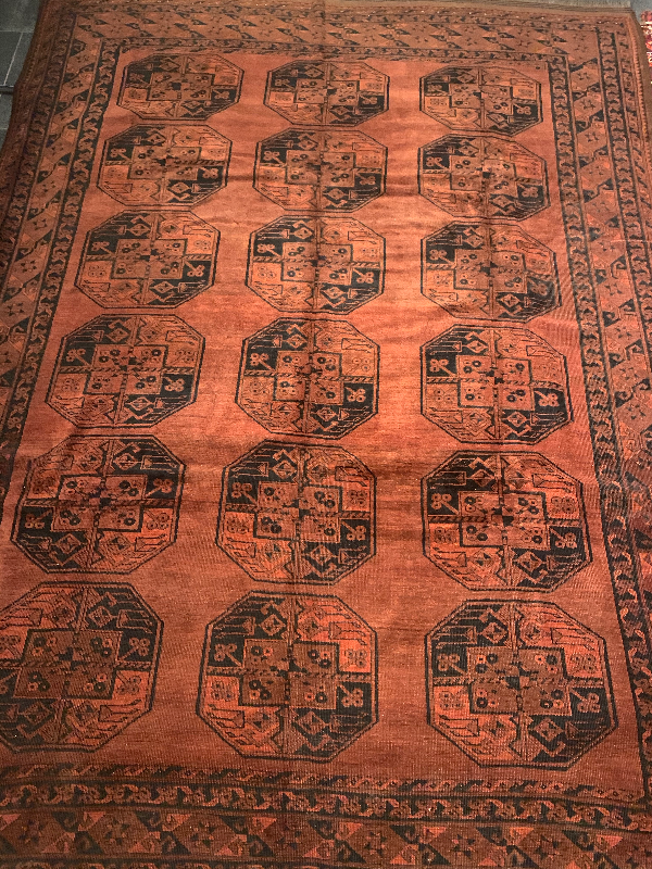 BALLOCH AFGHAN ANTIQUE RUG 130 YEARS OLD
