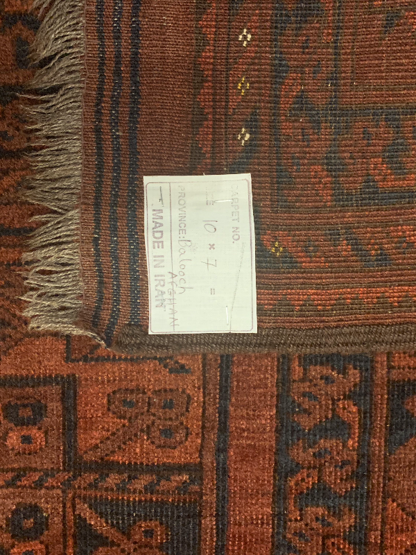 BALLOCH AFGHAN ANTIQUE RUG 130 YEARS OLD