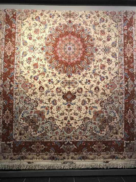 TABRIZ RUG  OLIA -FOUNDAATION SILK WITH 9 COLOURS OF SILK (60 RAJ)