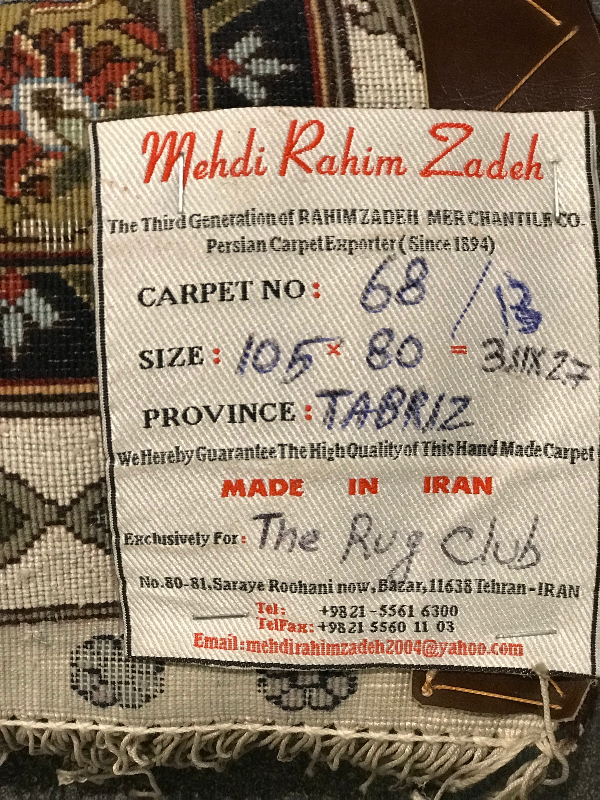 TABRIZ (60 RAJ EXCLUSIVELY  FOR THE RUG CLUB)